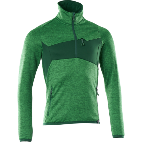 Fleecetröja med kort blixtlås