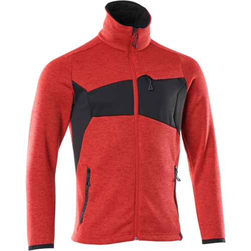 Stickad tröja med blixtlås