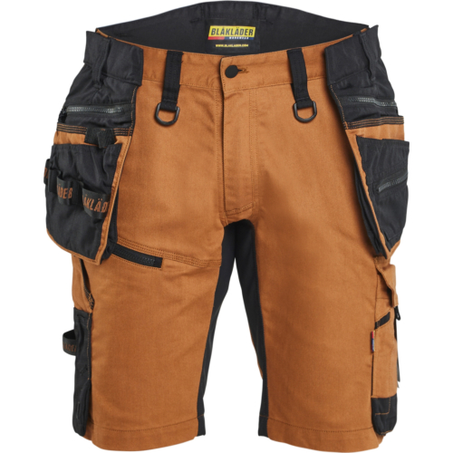 STRIKER Craftsman Shorts with stretch-Black/Orange-C54