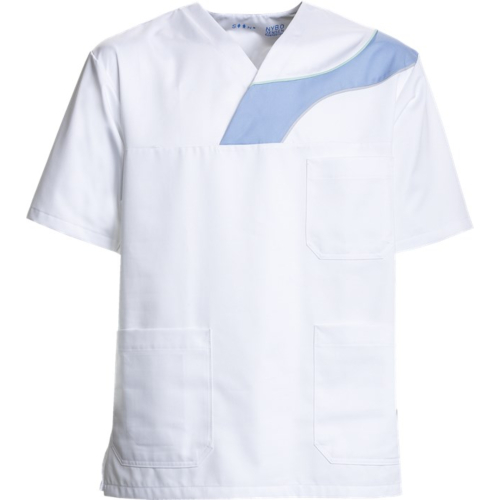 Unisex Smock, Sunshine-Blue/White-M