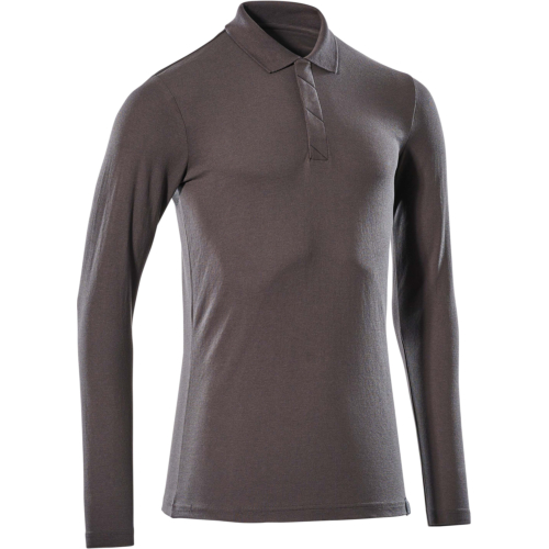 Polo Shirt, long-sleeved-Dark Grey-S
