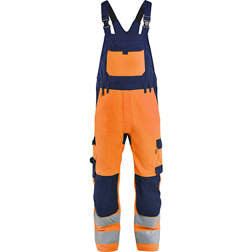 2663 Hi-vis Bib Trousers-Orange/Navy-C44