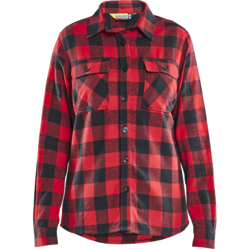 Women's Flannel Shirt-Red/Black-M