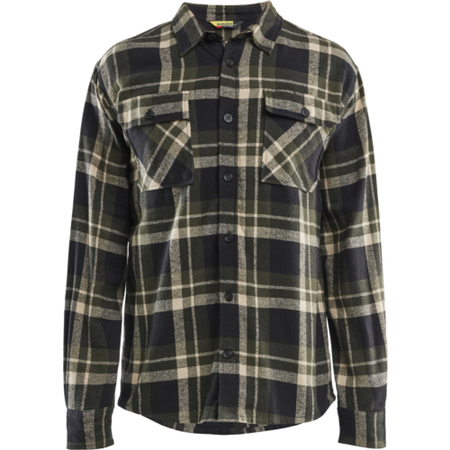 Flannel Shirt-Grey/Black-XL