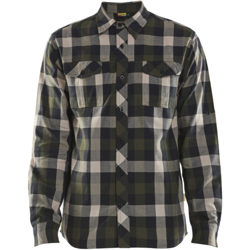Flannel shirt-Green/Black-XS
