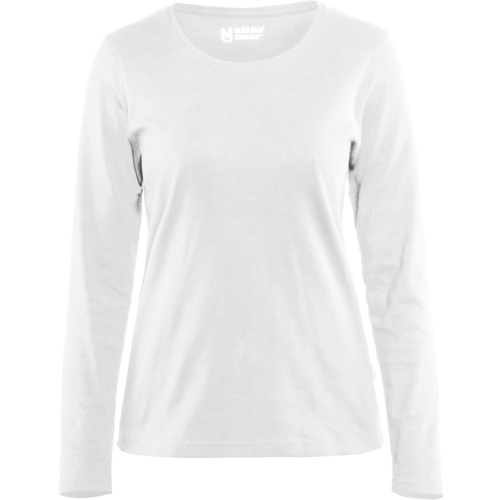 Ladies Long Sleeved T-shirt-White-XS