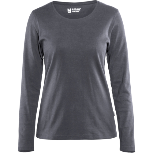 Ladies Long Sleeved T-shirt-Light Grey-XS