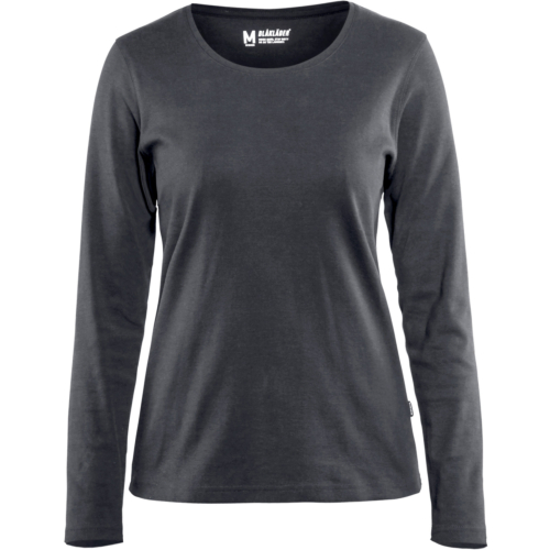 Ladies Long Sleeved T-shirt-Grey-XS