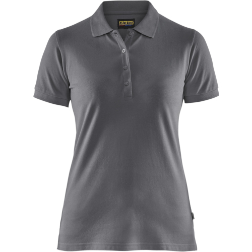 Ladies Polo Shirt-Grey/Black-XS