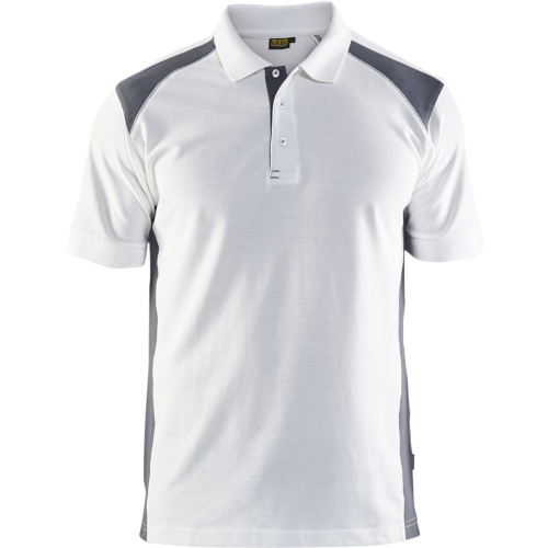 Polo shirt-White/Grey-XS