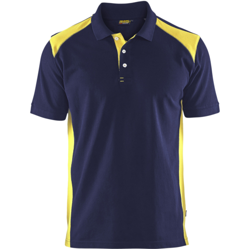 Polo shirt-Navy/Yellow-XS