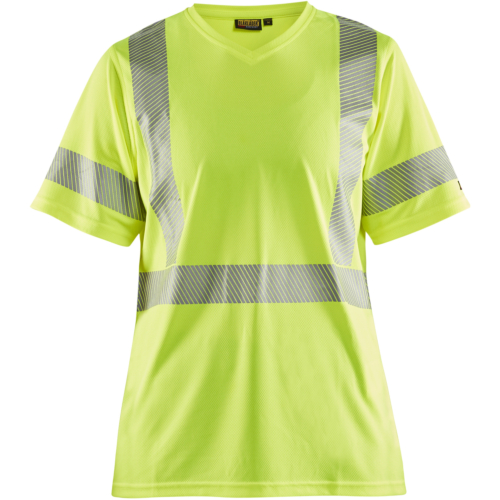 Ladies High Vis T-shirt-Yellow-XS