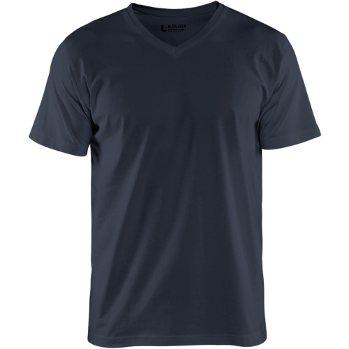 T-Shirt, V-Neck-Dark Navy-XS