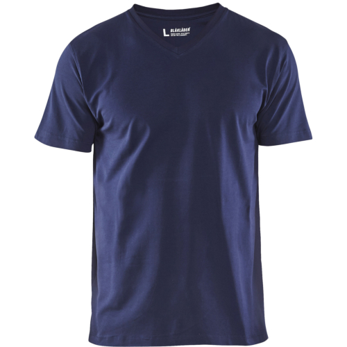 T-Shirt, V-Neck-Navy-XS