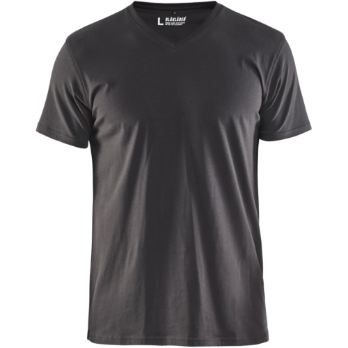 T-Shirt, V-Neck-Grey-XS