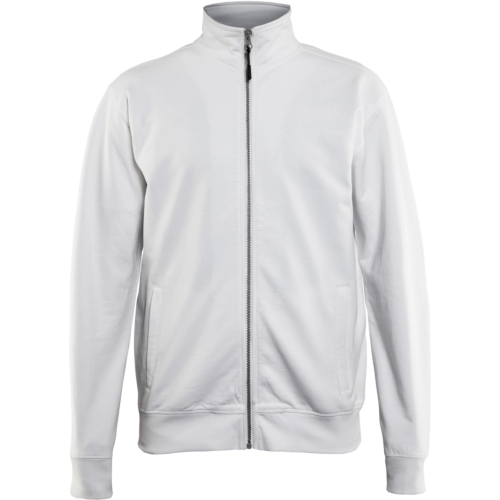 Sweatshirt with full zip-White-XS