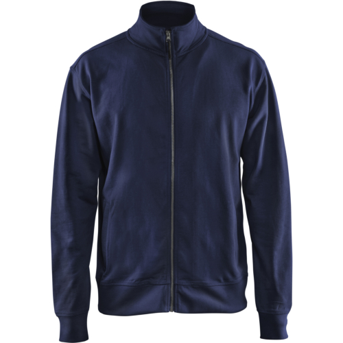 Sweatshirt with full zip-Navy-XS