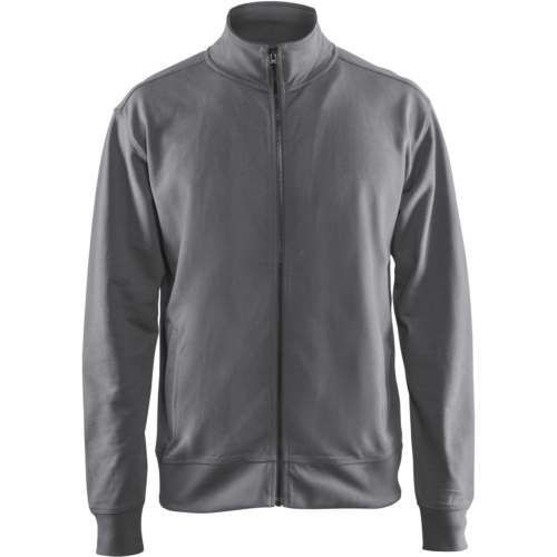 Sweatshirt with full zip-Light Grey-XS