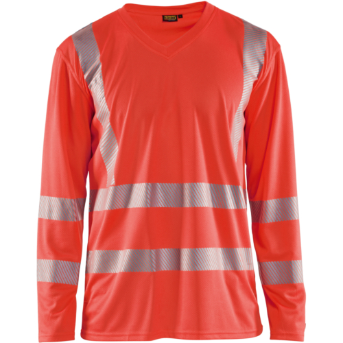 High Vis UV Long sleeved T-shirt-Red-XS
