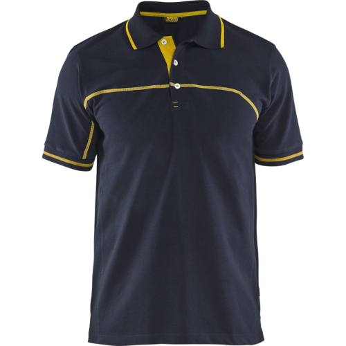  Polo shirt-Navy/Yellow-XS