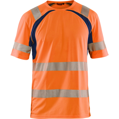 UV High Vis T-shirt-Orange/Navy-XS