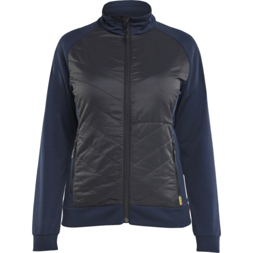 Women's hybrid sweatshirt-Navy/Black-XS