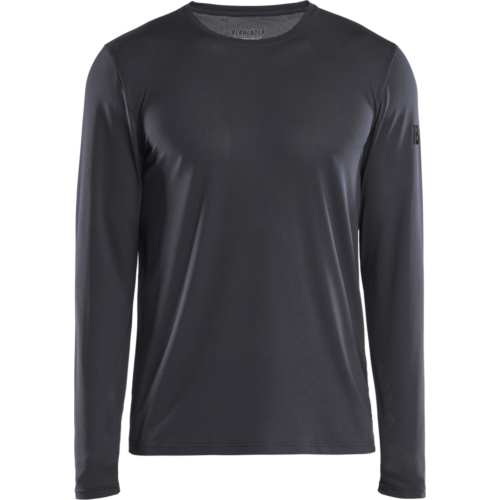 UV-protected Long-sleeved Function T-shirt-Dark Grey-4XL