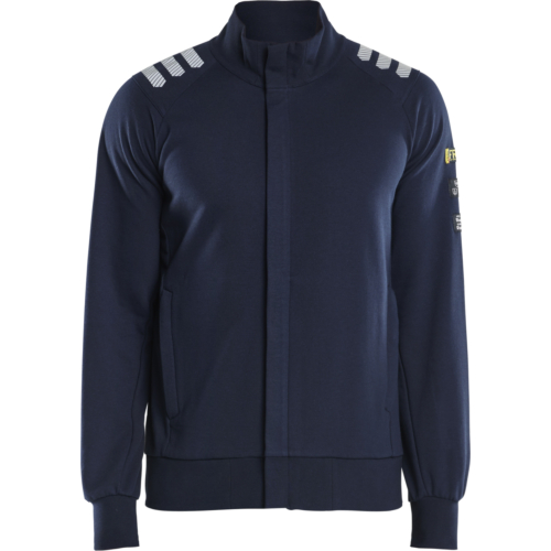 Flame resistant Sweatshirt with full zip-Navy-M