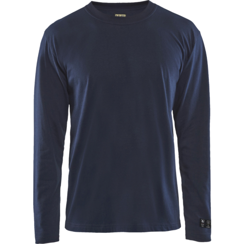 Flame retardant long-sleeve t-shirt-Navy-XS