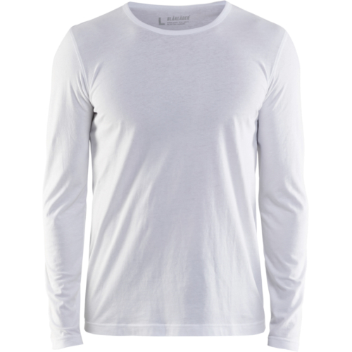 T-shirt long sleeved-White-XS