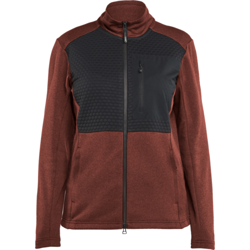 Women's sweatshirt full zip-Red/Black-S