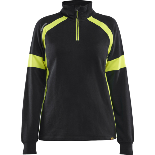 Women's Sweatshirt with Hi-vis-Yellow/Black-M
