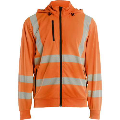Hi-Vis Sweatshirt detachable hood-Orange-S
