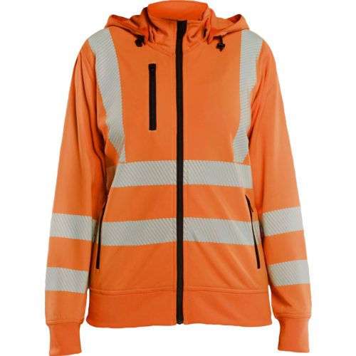 Women's Hi-Vis Sweatshirt detachable hood-Orange-M
