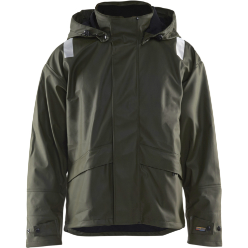 Rain jacket High Vis Level 2-Army Green-XS