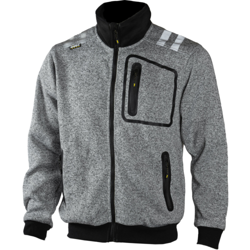 Stickad jacka grå 4367+