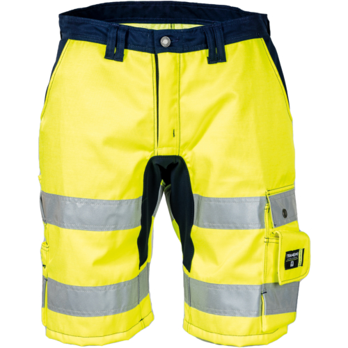 Hi-vis stretch shorts-Navy/Yellow-C44