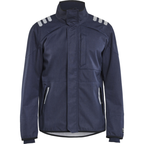 Flame Resistant Softshell Jacket-Dark Navy-S
