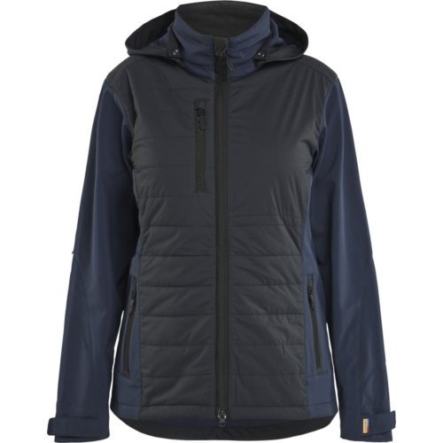 Women's Hybrid Jacket-Navy/Black-S