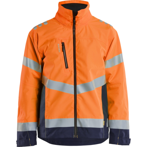 Hi-vis Shell Jacket-Orange/Navy-M