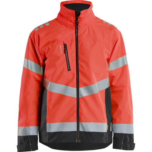 Hi-vis Shell Jacket-Red/Black-M