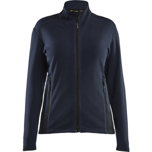 Women's Microfleece Jacket-Navy/Black-XS