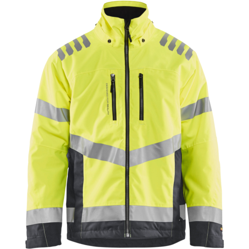High vis winter jacket-Yellow/Grey-XS