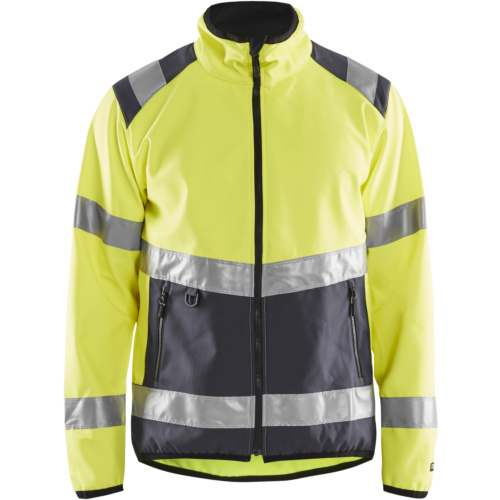 High vis softshell jacket-Yellow/Grey-XS