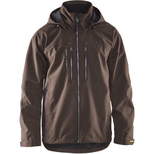 Lightweight lined functional jacket-Black/Brown-XS