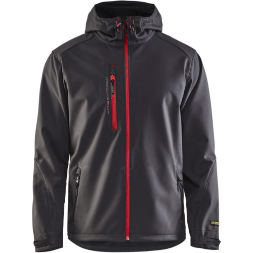 Pro Softshell Jacket-Red/Grey-XS
