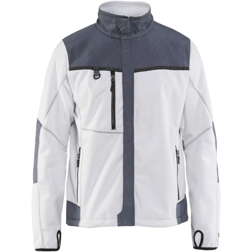 Windproof Fleece jacket-White/Grey-XS