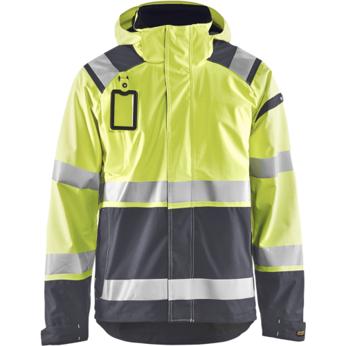 High vis shell jacket-Yellow/Grey-XS