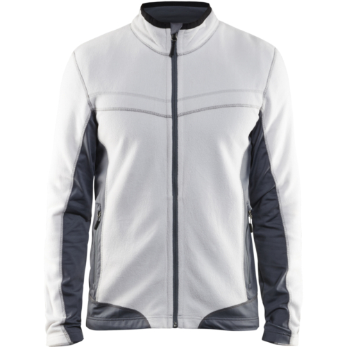 Micro fleece jacket-White/Grey-XS