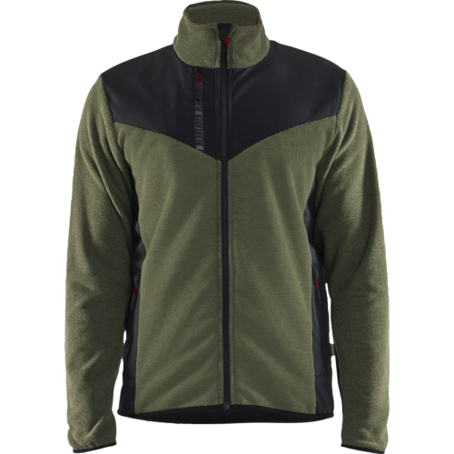 5942 Stickad Jacka med Softshell